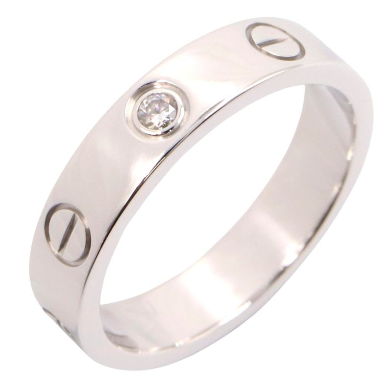 Cartier Mini Love Ring 1pd Diamond K18wg